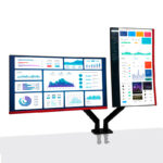 Rack para 2 monitores de 22” a 32” / Brazo soporte TEROS TE-7114