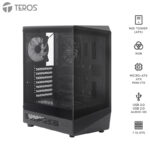 Case Gamer Teros TE-1321G, Mid Tower, USB 3.0 / USB 2.0, Audio, Ventilador RGB, Negro