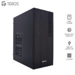 Case TEROS TE-1034S, Mini Tower ATX, 250 W, USB 3.0 / 2.0, audio HD, negro
