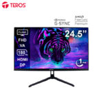 Monitor plano gaming TEROS TE-2475G 24.5” FHD VA 180Hz 1ms HDMI DP AUDIO OUT negro
