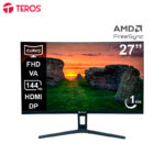 Monitor curvo Teros TE-2734S, 27” FHD VA, 144HZ, 1MS, HDMI, DP, Audio out,