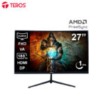 Monitor curvo gaming TEROS TE-2787G 27” FHD VA 180Hz 1ms HDMI DP AUDIO OUT Negro