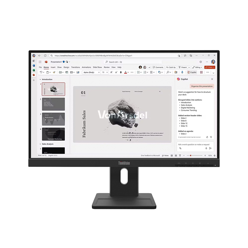 Monitor Lenovo ThinkVision E22-40, 21.5” 1920×1080 WLED IPS, HDMI/DP/VGA Color Raven Black