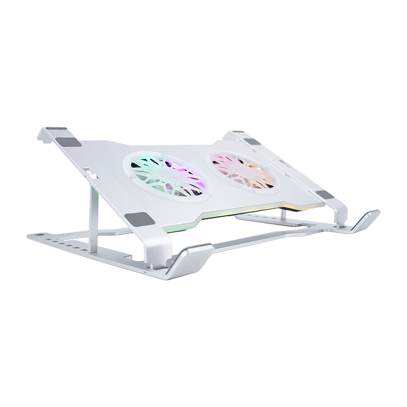 Cooler para notebook TEROS TE-7135N, soporta tablets y notebooks de 9” hasta 16”, plateado
