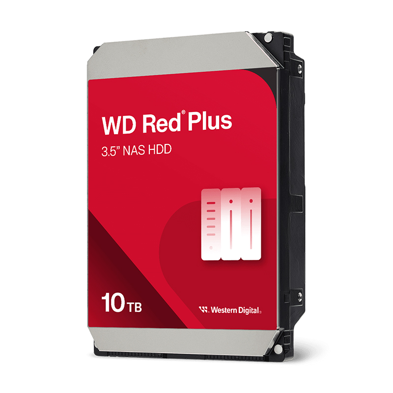 Disco Duro Western Digital NAS WD Red Plus 10 TB 3.5” Sata / 260 MB/s / 7200 RPM