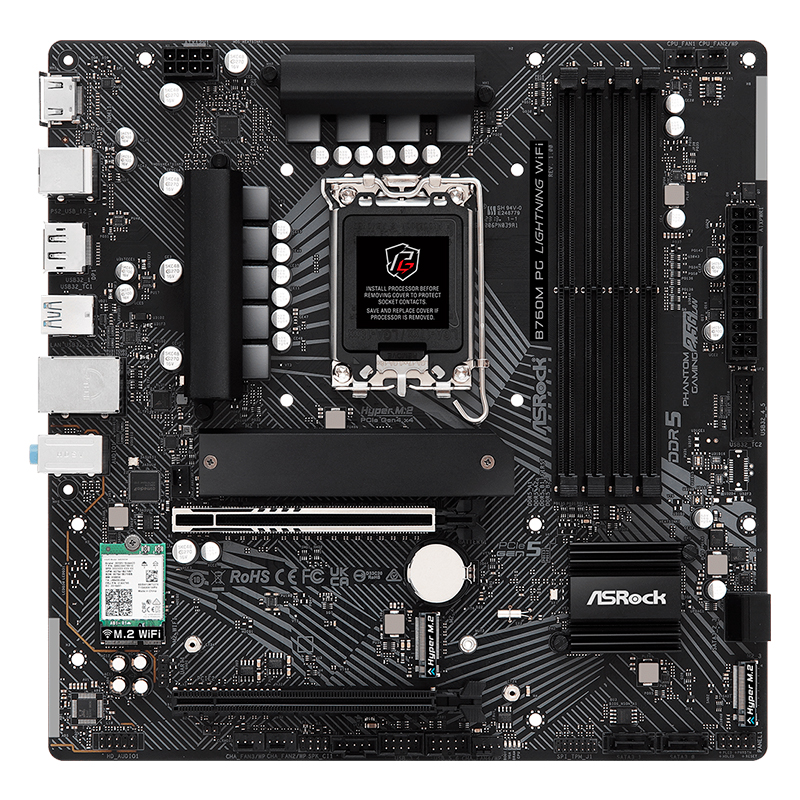 Motherboard ASROCK B760M PG Lightning WiFi, Chipset Intel B760, LGA1700, mATX