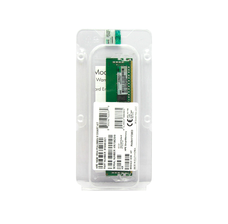 Memoria HPE 815098-B21, 16GB, DDR4, 2666 MHz, PC4-21300, RDIMM, 1.2V