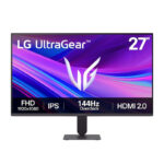 Monitor LG 27G411A-B, 27/FHD/IPS/144Hz/HDMI/DP/USB/Headphones-out (3-polos, Solo Sonido)