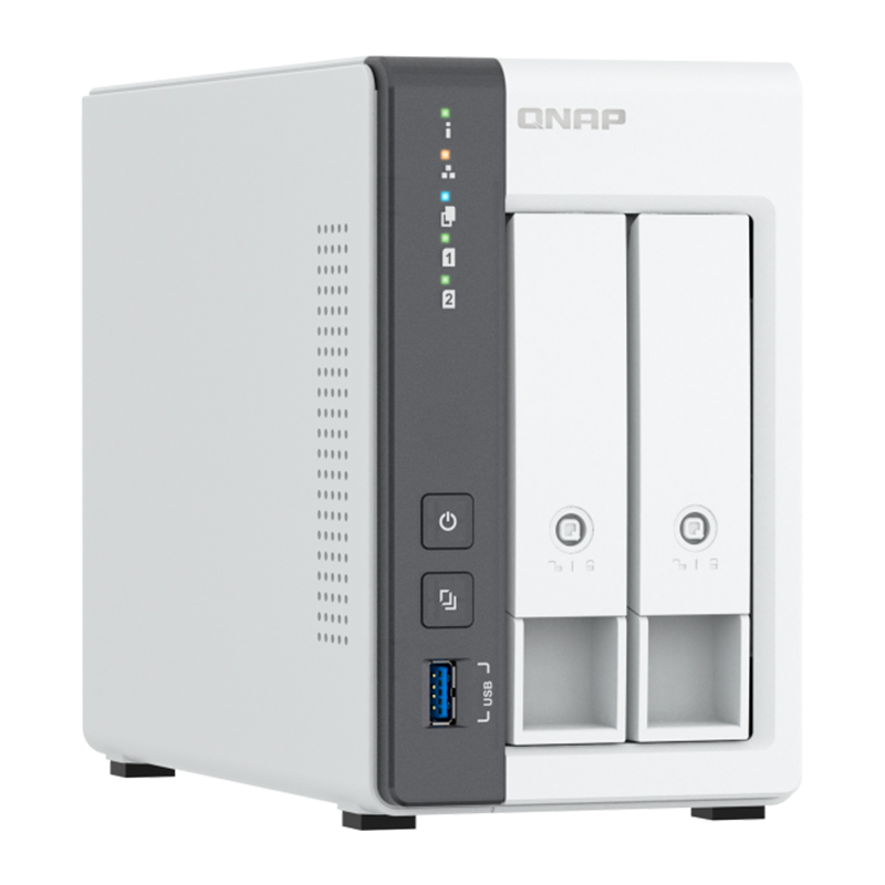 Servidor NAS QNAP TS-216G, ARM Cortex A55 4C/2GHz, 4GB RAM (On-Board), Bahias: 2×3.5” SATA
