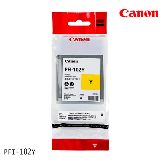 Cartucho de Tinta Canon PFI-102Y Yellow