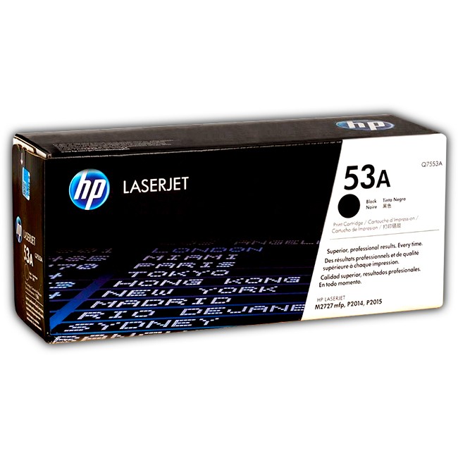 Toner HP LaserJet p2015, m2727 Q7553A 53A Negro